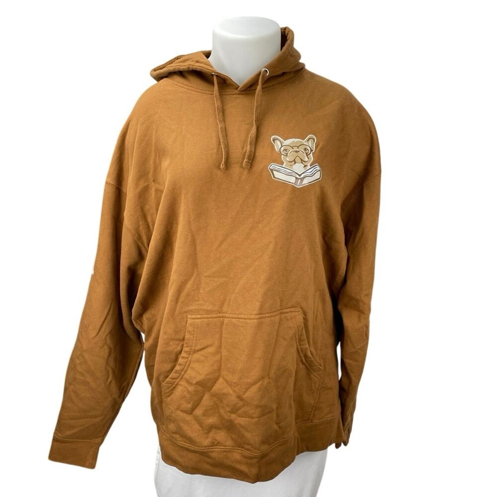 Independent Women's Brown Graphic Print Long Sleeve Hooded Hoodie Sweatshirt XL